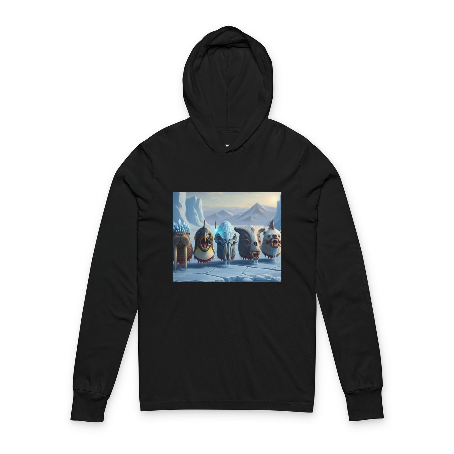 Streetwear Hooded Tee featuring Creatures from Beyond Portals