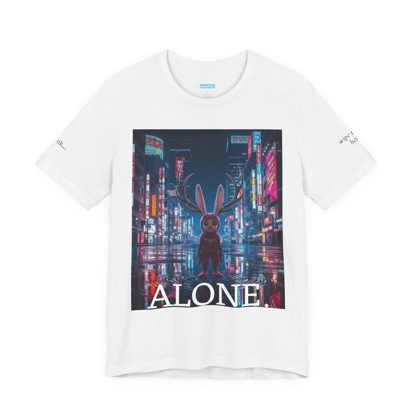 Sad Jackalope Unisex Tee by Antrtka