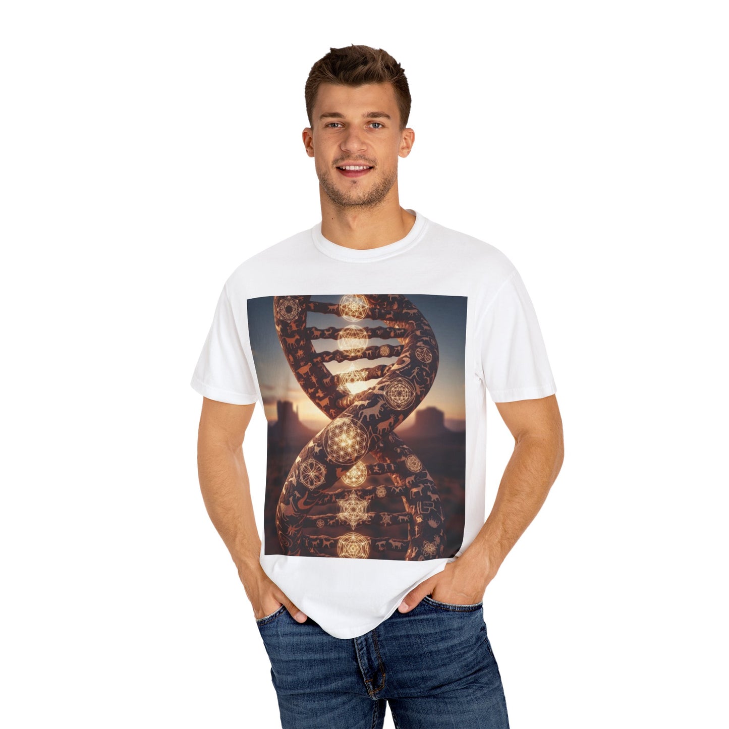 Our DNA is Older Than the Border, Unisex Graphic T-shirt, Science Lover Gift, Unique Casual Wear, Perfect for Birthdays, Science Events