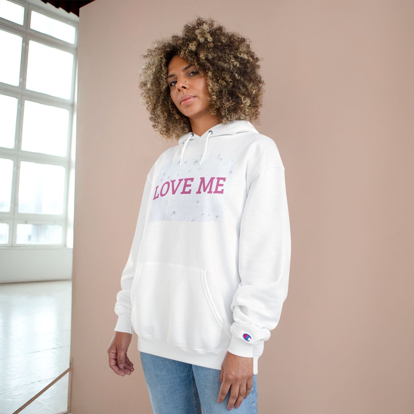 Love Me or Leave Me Champion Hoodie, Cozy Valentines Gift, Statement Hoodie for Her, Trendy Winter Fashion, Romantic Sweatshirt