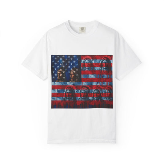 Unisex T-Shirt Our blood built this country, Native American drop