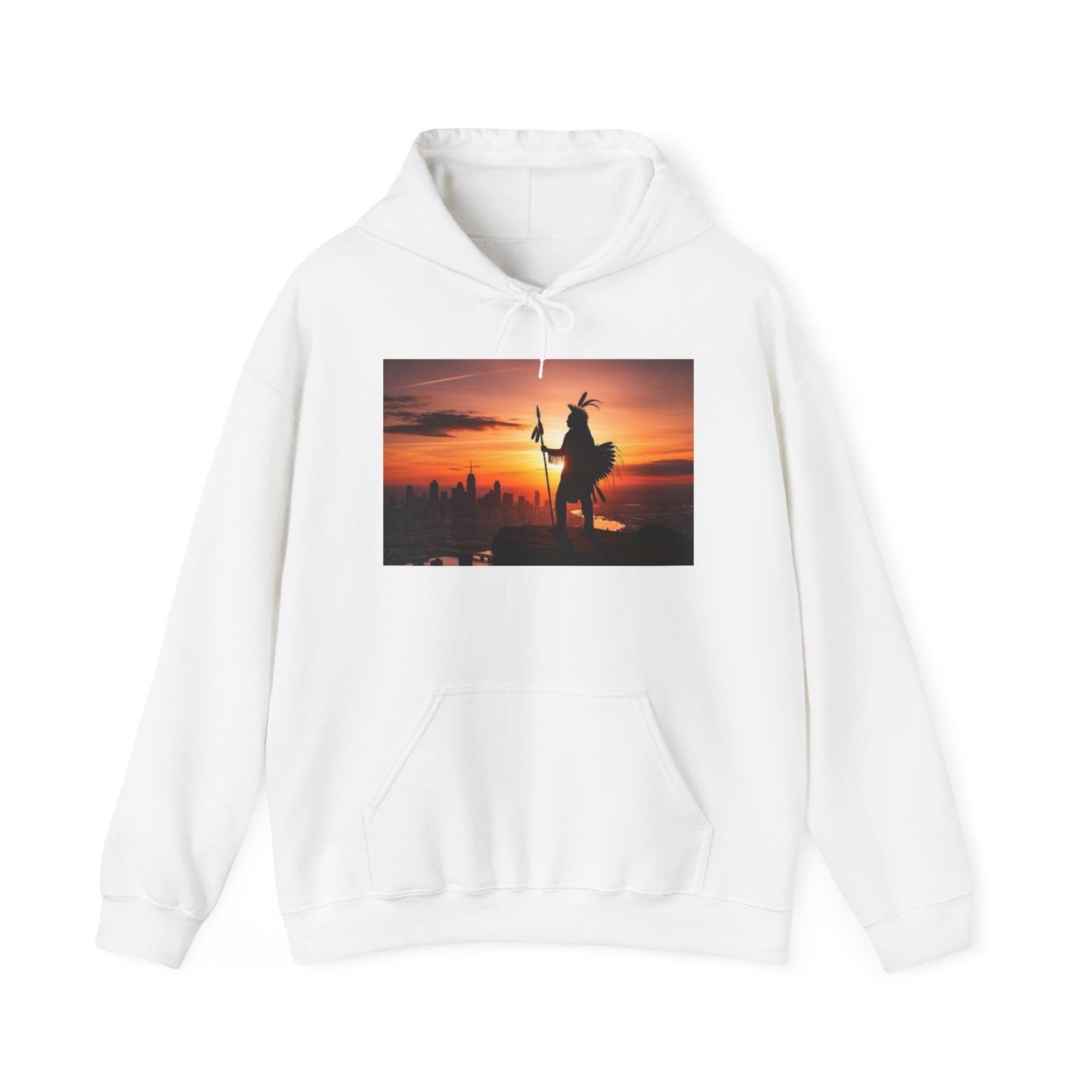 Native American Unisex Hooded Sweatshirt - 'We Were Here First' Design