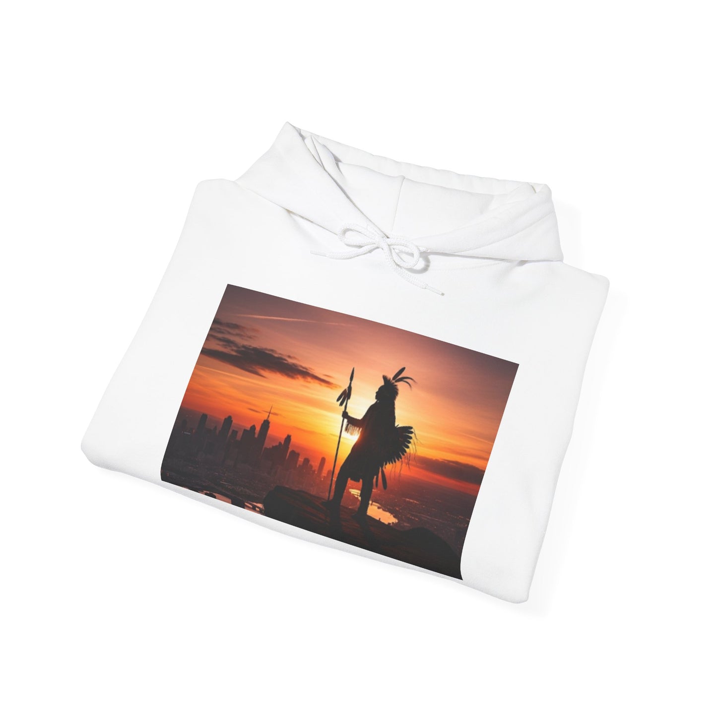 Native American Unisex Hooded Sweatshirt - 'We Were Here First' Design